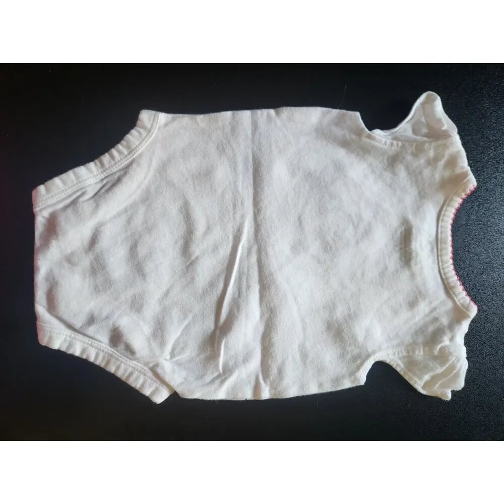 Carter's Baby Girl White Ladybug Love Heart Bodysuit Onesie Size 3M